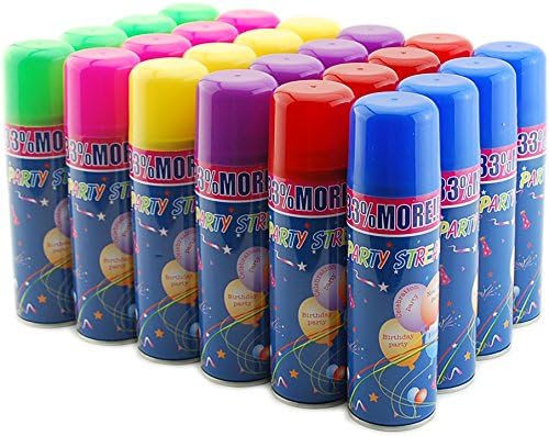 6 UNIDADES SPRAY DE CUERDAS LOCAS FIESTA