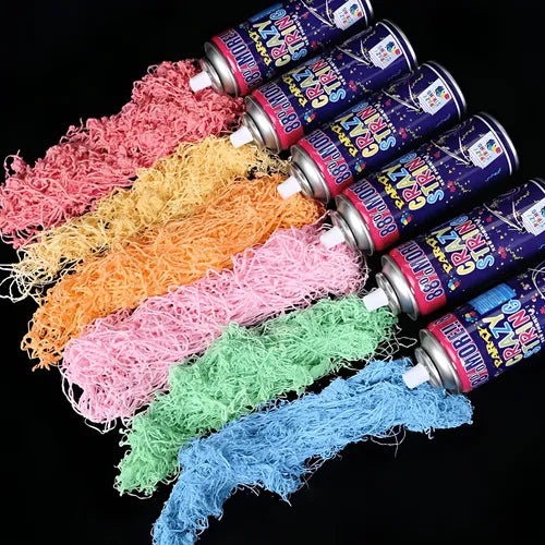 6 UNIDADES SPRAY DE CUERDAS LOCAS FIESTA